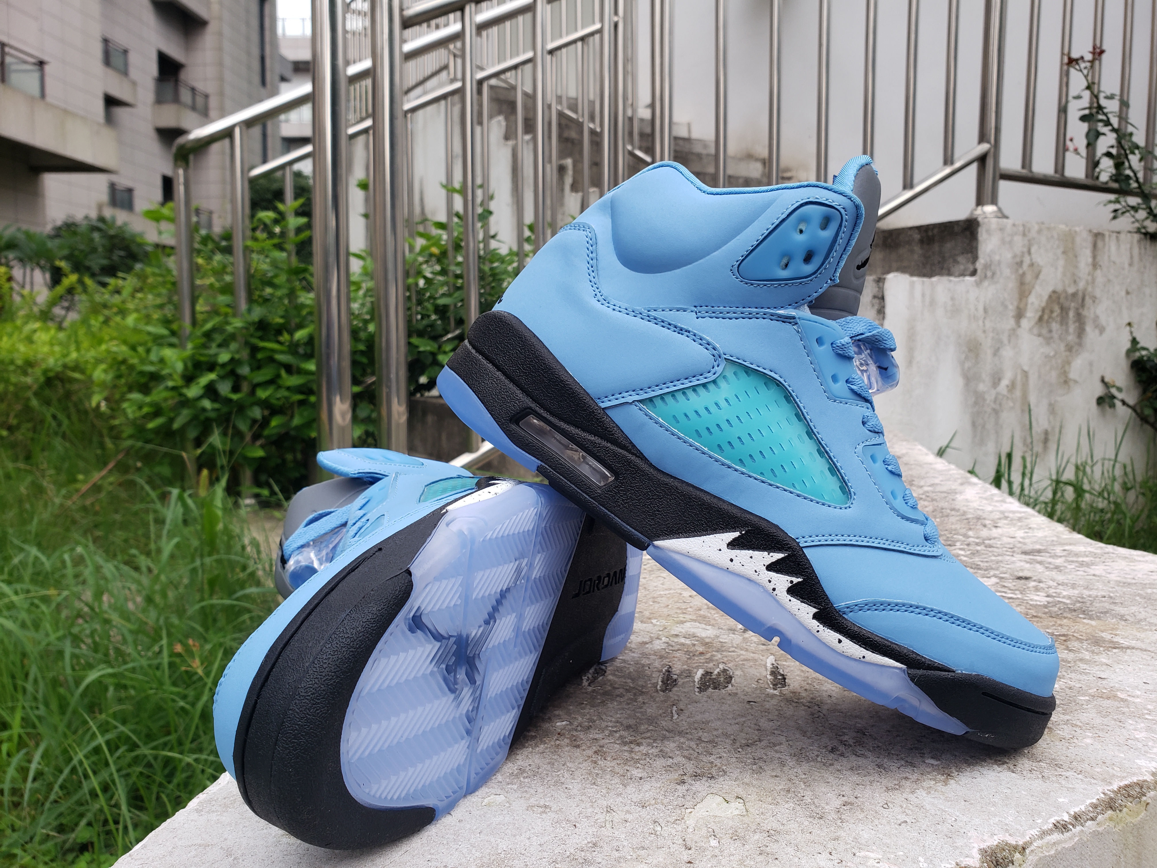 New 2022 Air Jordan 5 Retro Jade Blue Shoes